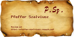 Pfeffer Szalviusz névjegykártya